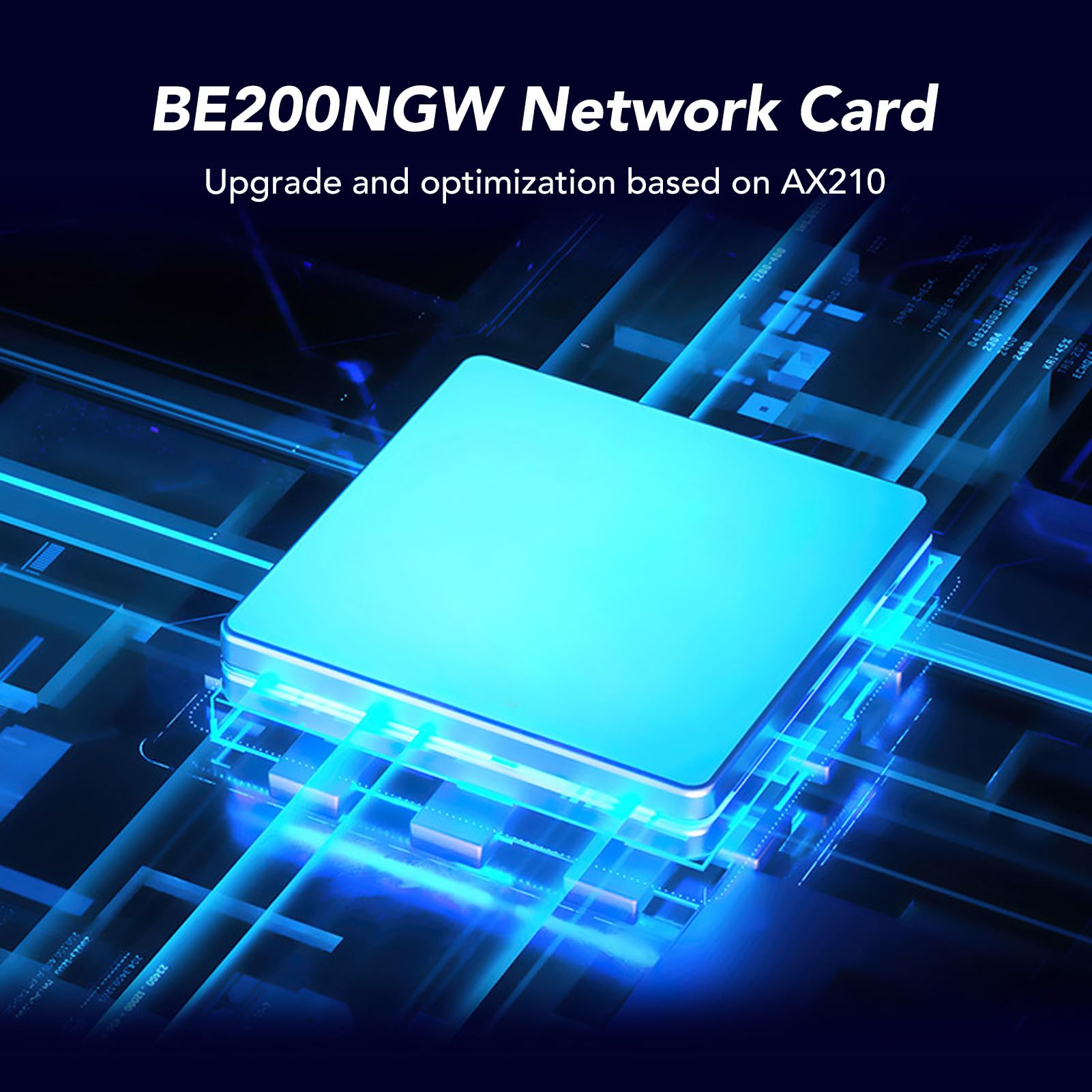 Fockety Carte WiFi 7 PCIe, Adaptateur Réseau Tri-Bande 574 Mbps 2400 Mbps 5800, Carte WiFi M.2 avec Bluetooth 5.4 pour Ordinateur 10 11 OS (7 avec antenne et Support)