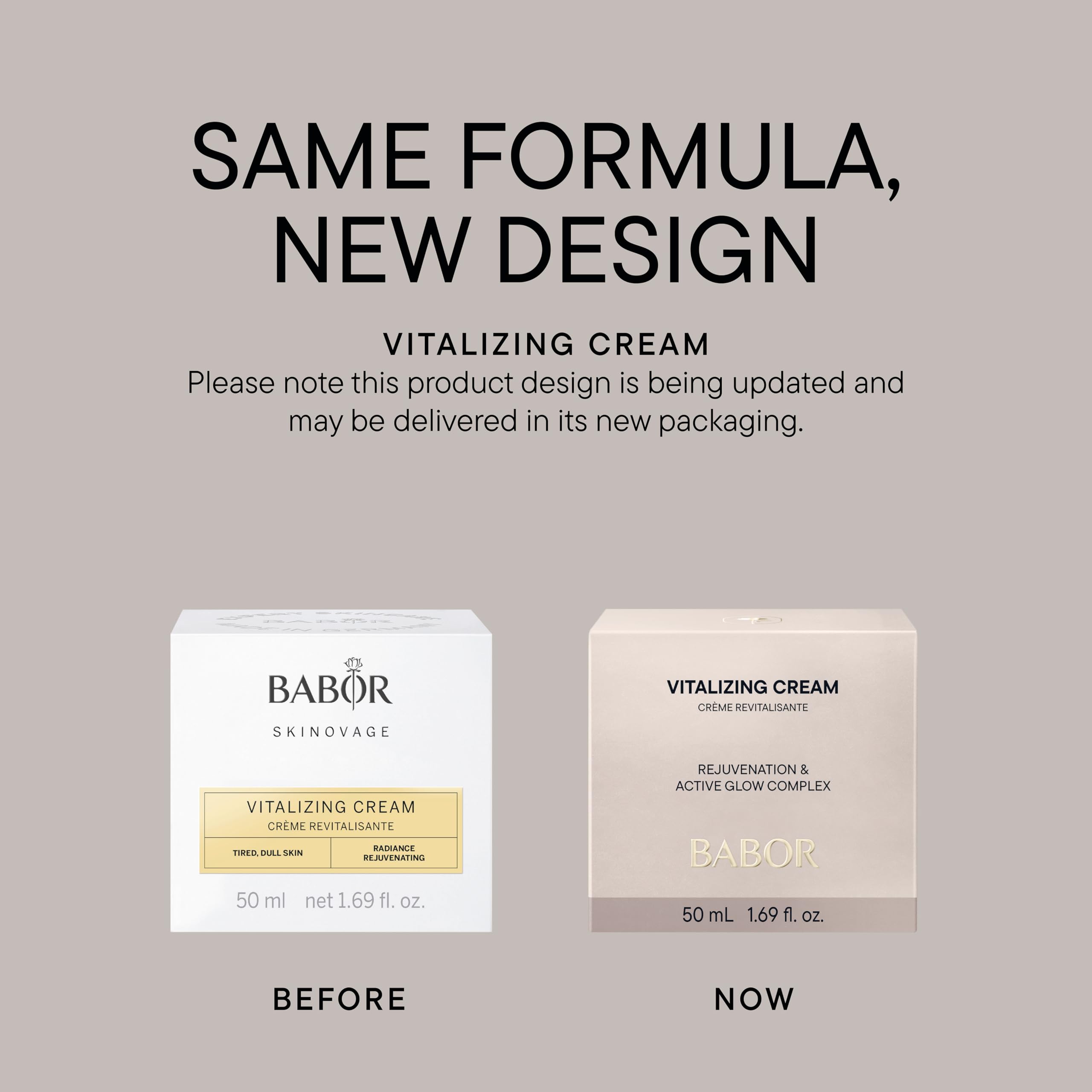 BABOR Vitalizing Cream, crema viso per pelli stanche e bisognose di rigenerazione, idratante rivitalizzante, formula vegana, 50 ml
