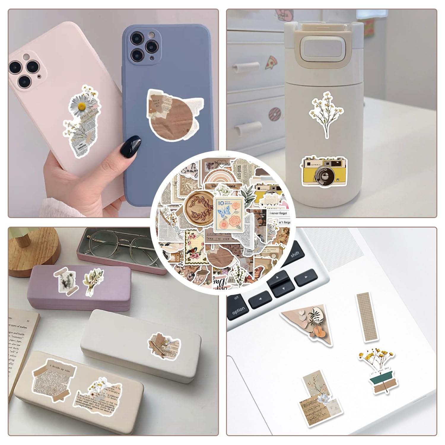 Moguri 60 stuks roze boekenstickers, boekenstickers voor Kindle, esthetische Kindle-stickers
