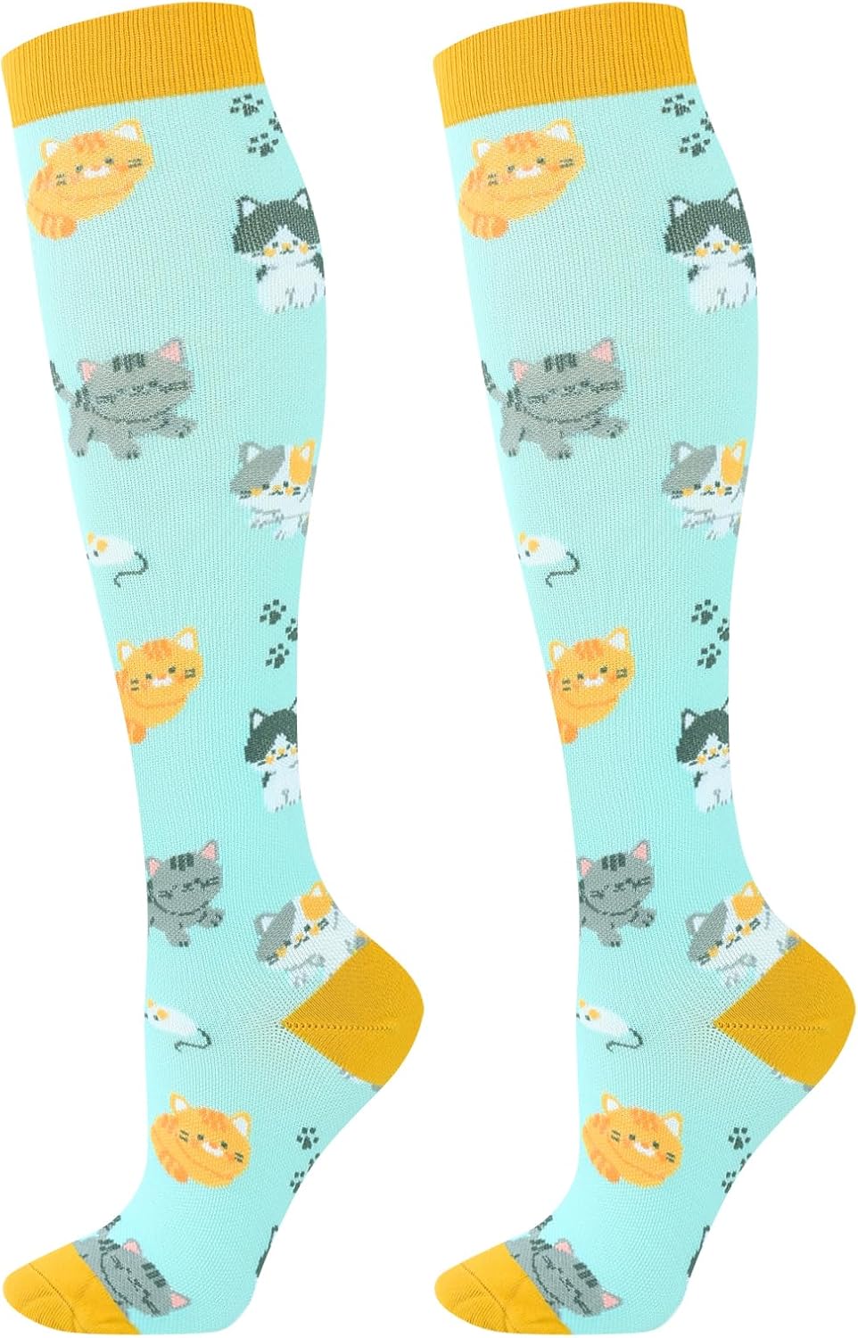 Junely Compression Socks for Women Knee High Stockings for Running Athletic Nurses Work Support Travel Flight Sports Gifts