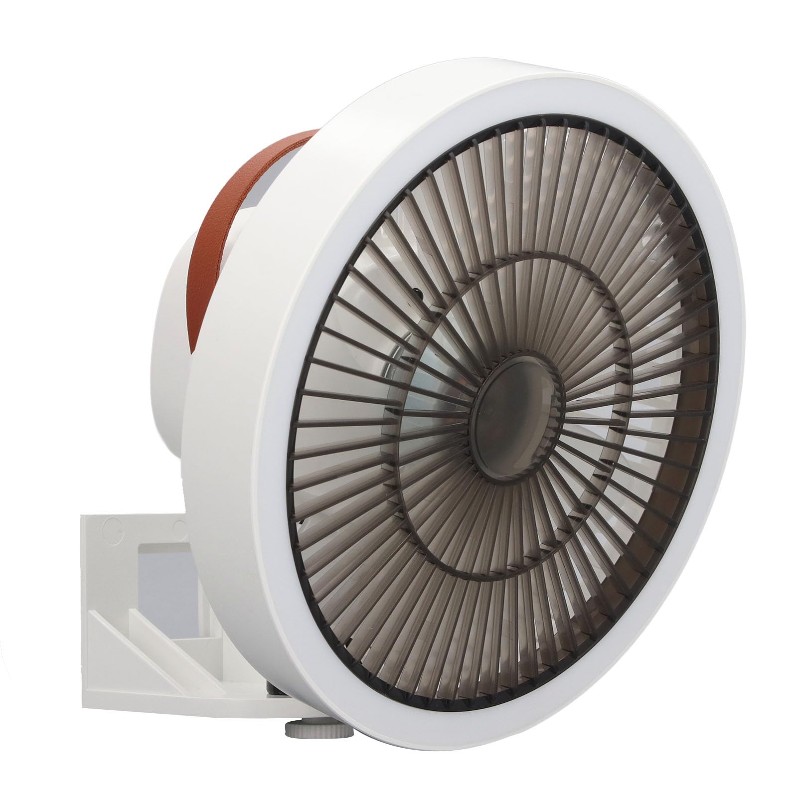 Tnfeeon Tragbarer, an der Wand Montierter, Oszillierender Ventilator, Kleiner Wandventilator mit Fernbedienung, Nachtlicht, 3 Geschwindigkeiten, Leiser Tischventilator für Wohnzimmer,