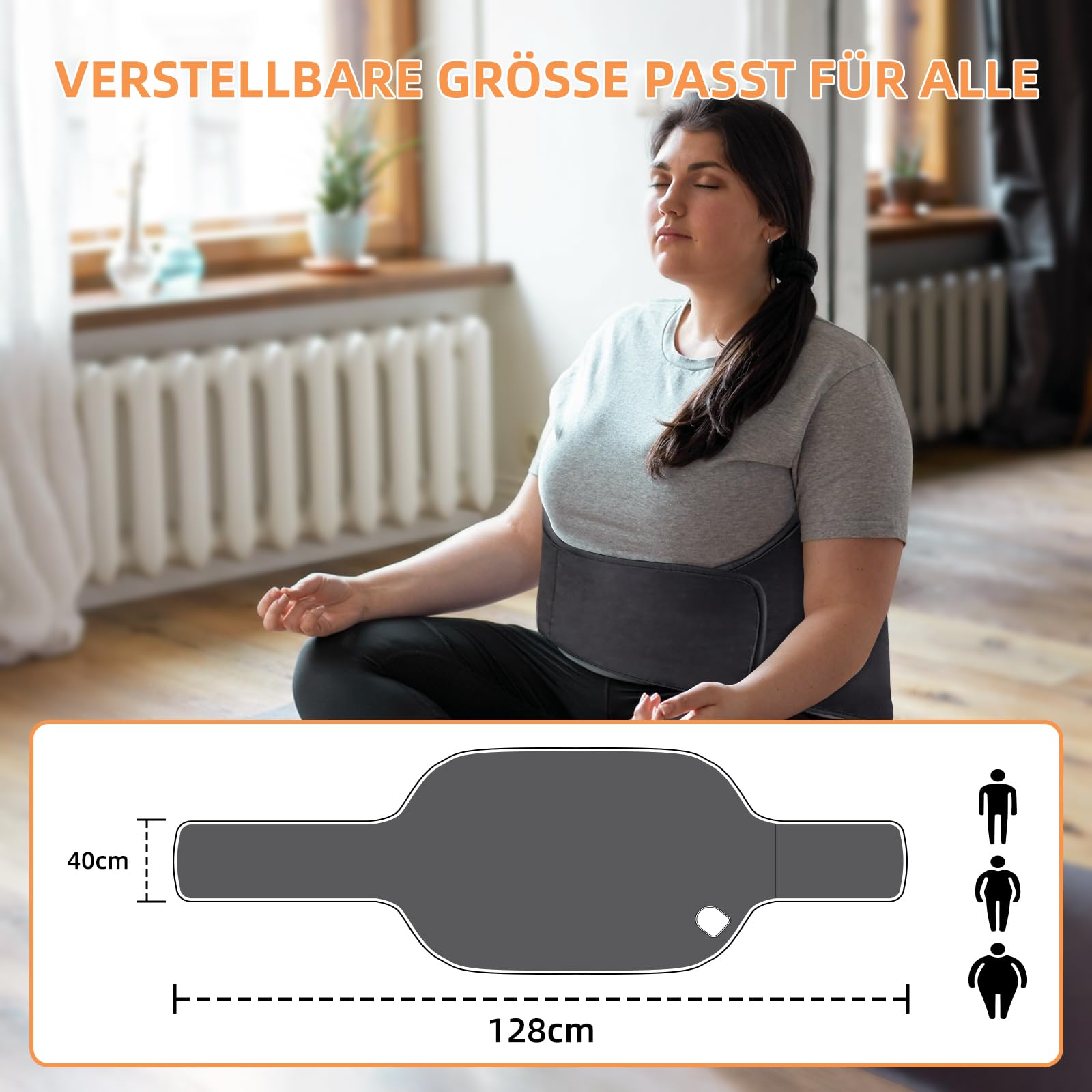Heizkissen mit Abschaltautomatik, Allround Heizgürtel Elektrische Wärmekissen mit Abschaltautomatik 6 Temperaturstufen für Rücken Nacken Schulter Bauch Maschinenwaschbar