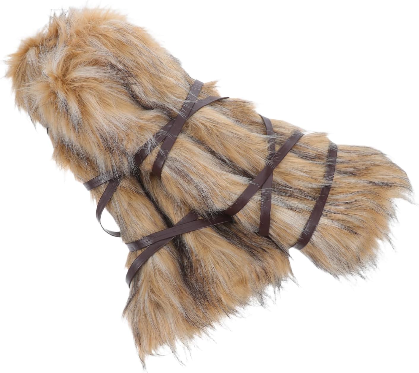 SOLUSTRE Viking Fur Leg Warmers Fluffy Women Leg Wraps Furry Boot Cuffs Cosplay Costume Accessory