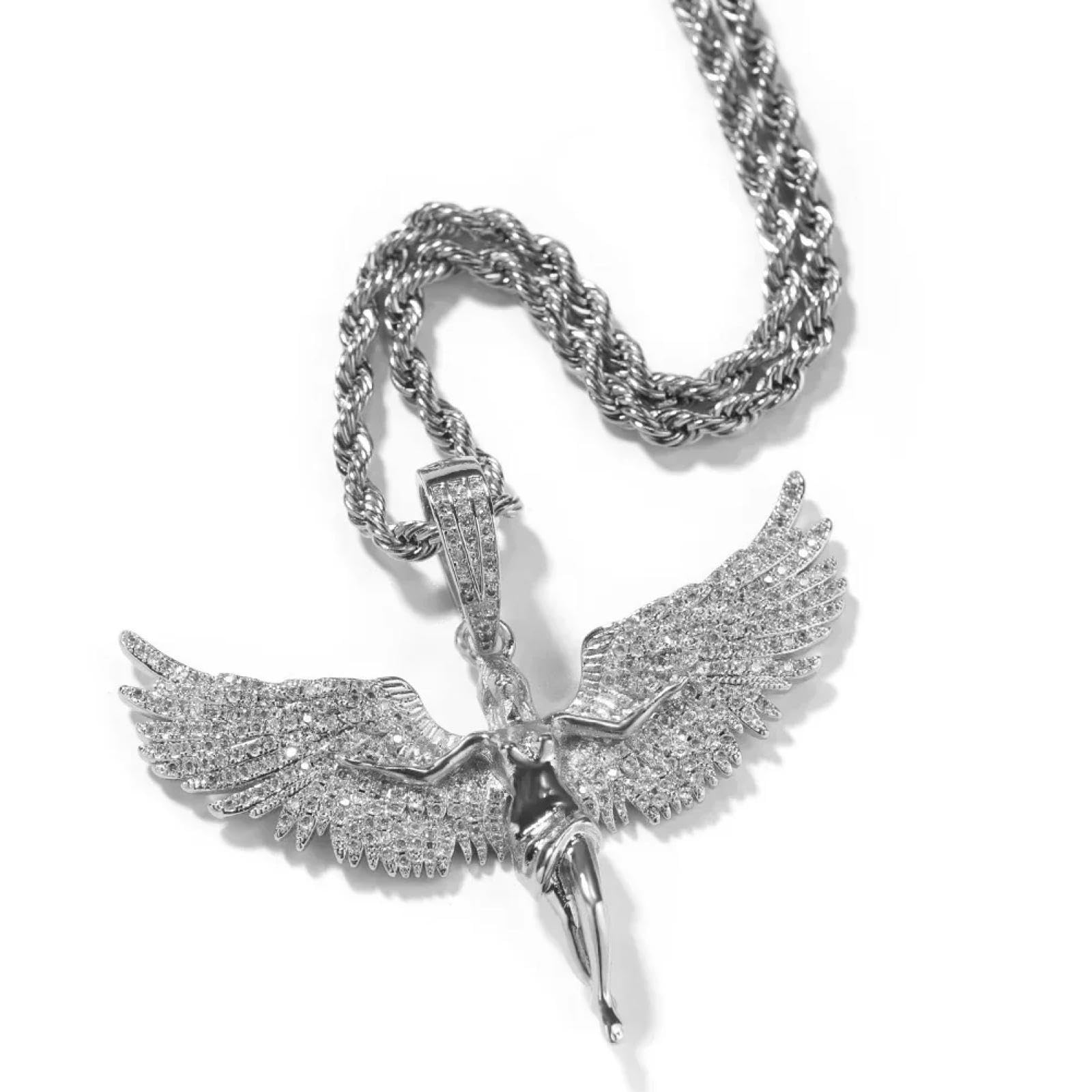 Collana Uomo Donna Gioielli Ciondolo Pendente Necklacecollana Vintage Flying Uomini Donne Rap Hip Hop Pendente Partito