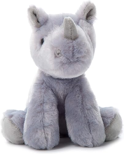 Miniatura 2 de The Petting Zoo Rinoceronte de peluche, regalos para niños, animales salvajes del zoológico Onez, juguete de peluche de rinoceronte de 9 pulgadas