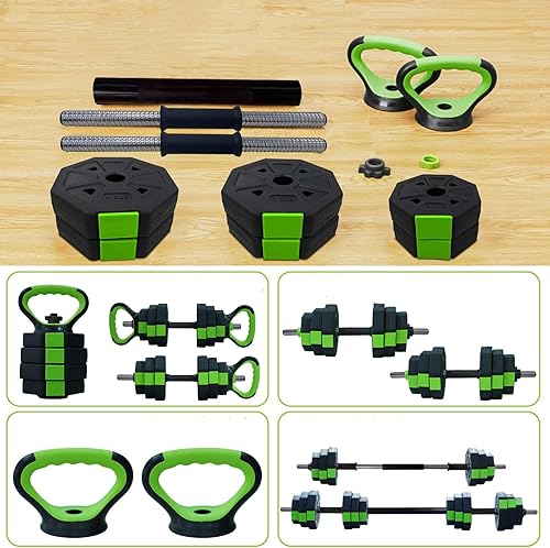 Miniatura 9 de Juego de mancuernas ajustables, mancuernas de ejercicio y fitness, pesas ajustables, juego de pesas para ejercicio de gimnasio en casa utilizado