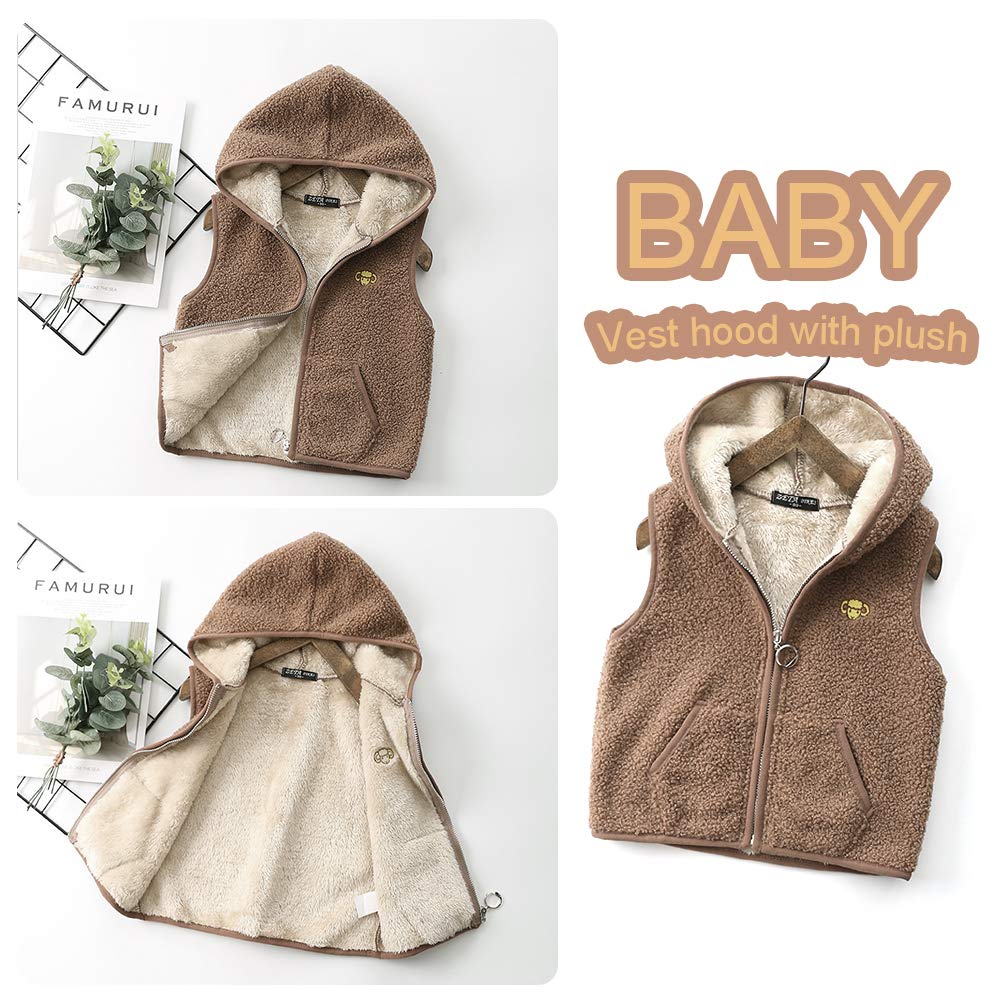 Happy Cherry Chaleco de forro polar para niños y niñas, transpirable, para exteriores