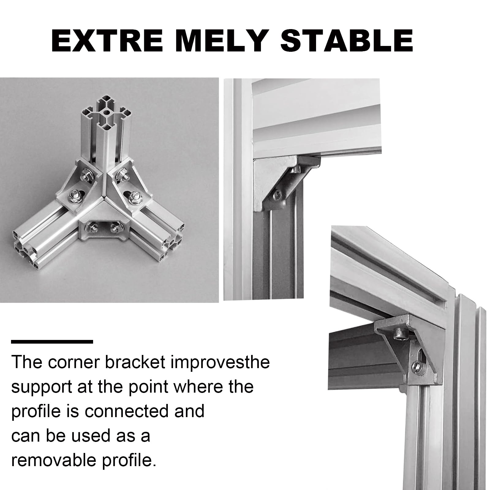 JMIATRY Lot de 24 Profile Aluminium 30 x 30mm, Equerre de Fixation, Profilés en Aluminium pour Corniere Raccord en Support Joint à Angle Droit Connecteur d'angle