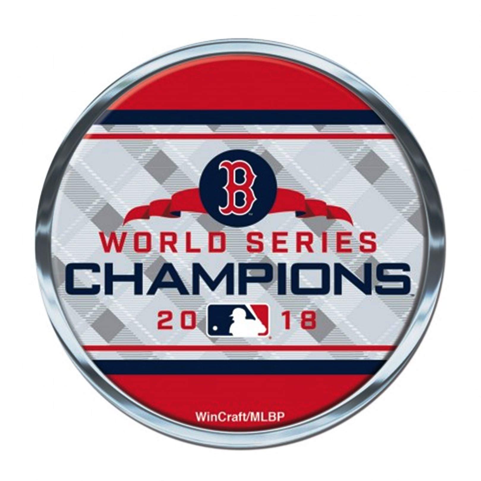 Stockdale Red Sox World Series Champions Premium Round Domed Auto Emblem Raised Decal Baseball