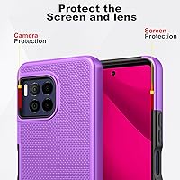 Vista 4 de Ailiber Funda para TMobile Revvl 7 Pro 5G, con protector de pantalla, doble capa de protección a prueba de golpes, parachoques de silicona