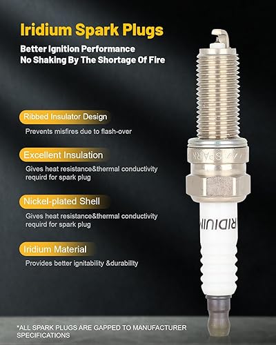 Miniatura 4 de OCPTY 4 bobinas de encendido con 4 bujías de iridio para UF651 C1804 para Hyundai para Kia Elantra Tucson Forte Soul 2011 2012 2013 2014 2015 2016