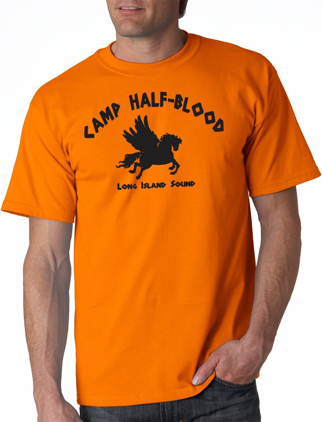 Camp Half Blood T Shirt for Men - Unisex - Choose Color (Large, Safety Orange)
