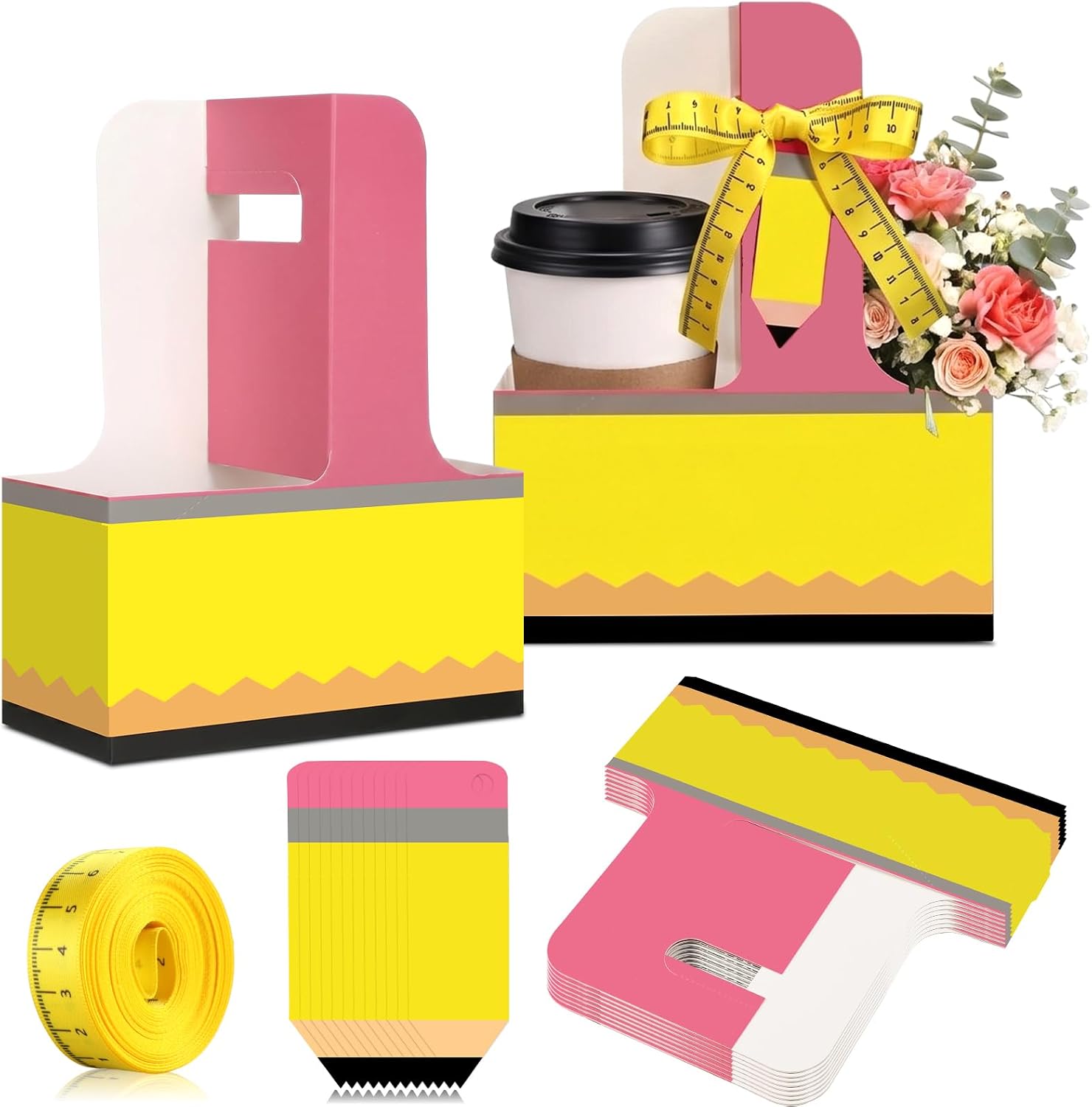 Eersida 12 Set Back to School Teacher Appreciation Gift 2 Cup Drink Carrier