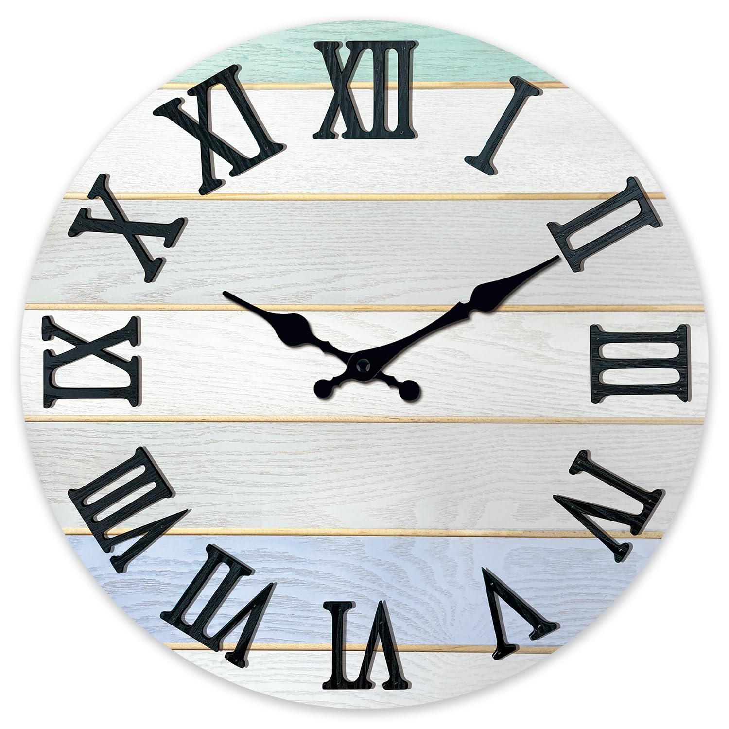 Horloge murale en bois massif 30,5 cm pour embellir votre décoration de salon