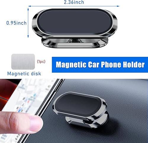 Miniatura 2 de Soporte magnético para teléfono de automóvil, soporte de teléfono celular ajustable en 360 para guardar las manos libres en el vehículo, soporte