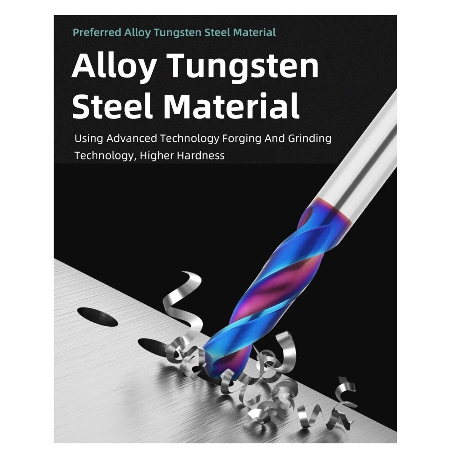 Punte elicoidali in carburo di tungsteno da 65°, punte for metallo duro, utensili for officina meccanica, macchina for foratura CNC da 1,0 a 20,0 mm(12.6mm)