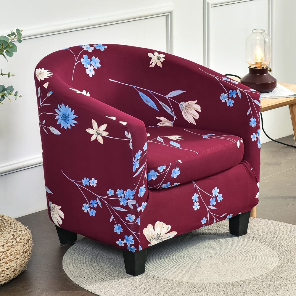 Housse de canapé tub chair velours extensible housse de fauteuil