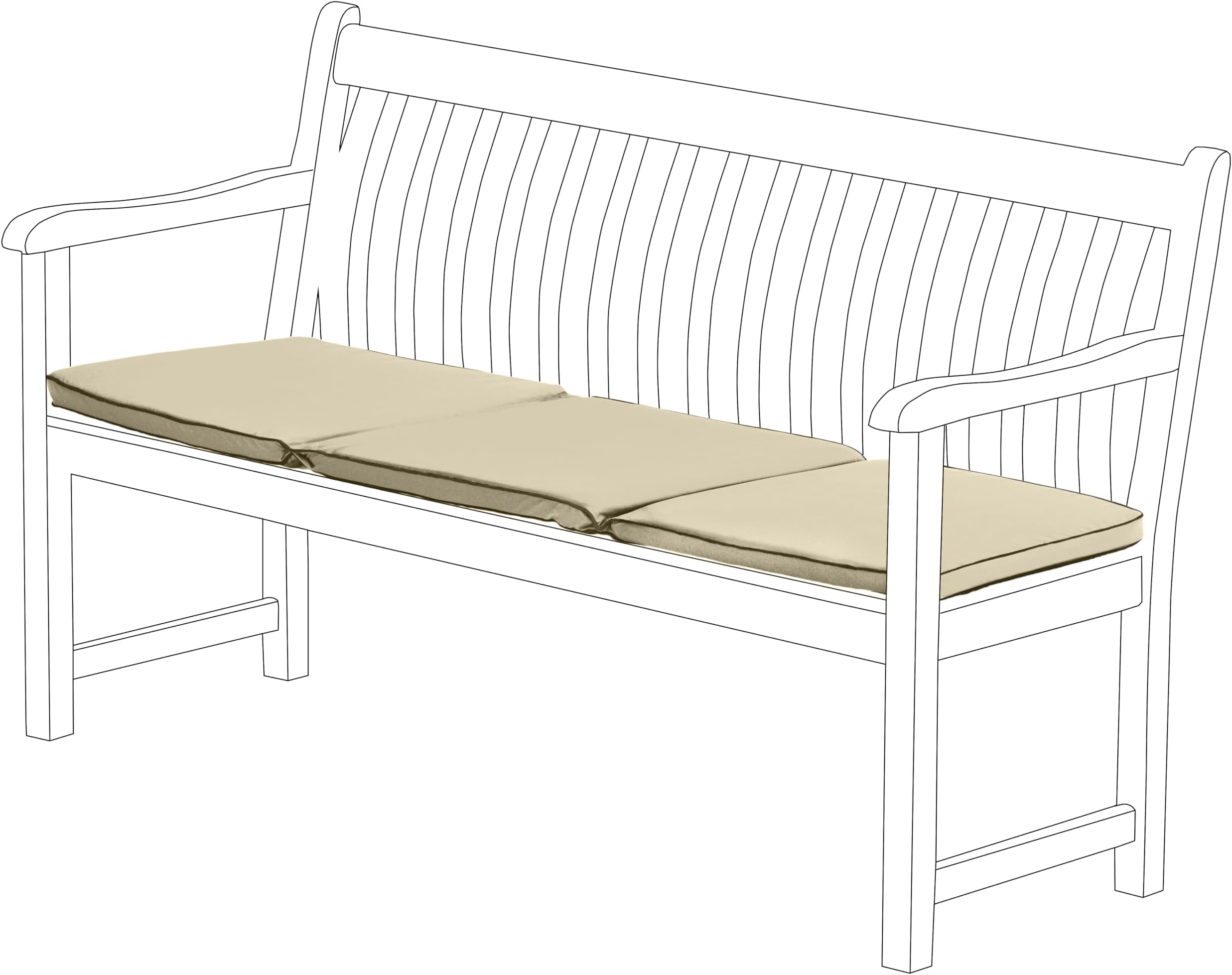 Gardenista 4 Seater Bench Cushion 170x52cm - Water & Fire Resistant, Outdoor Patio Seat Pad (Lime)