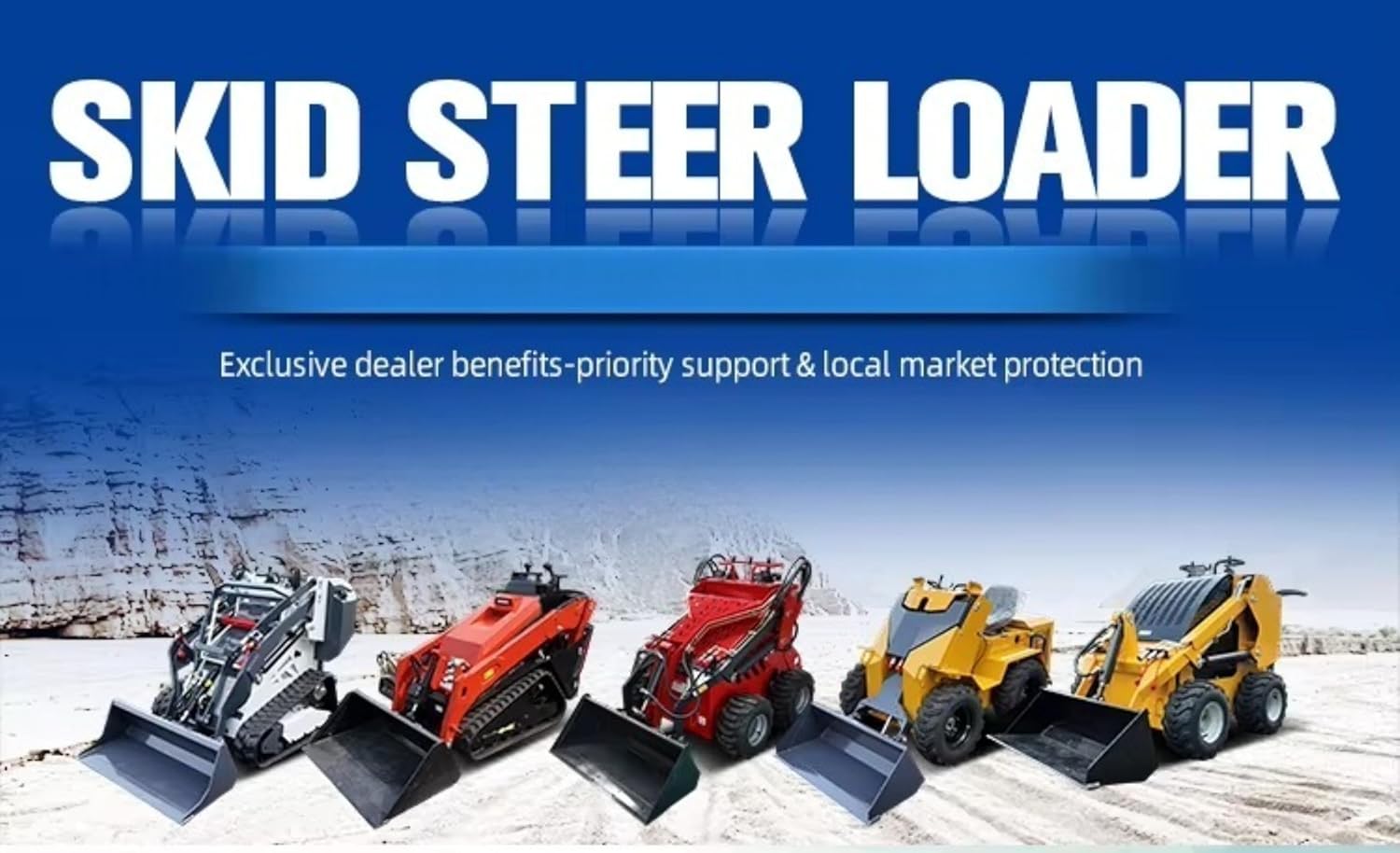 Multi-Functional Skid Steer Loader with Auxiliary Hydraulics for Digging Loading Land Clearing Flow Powerful Crawler Loader