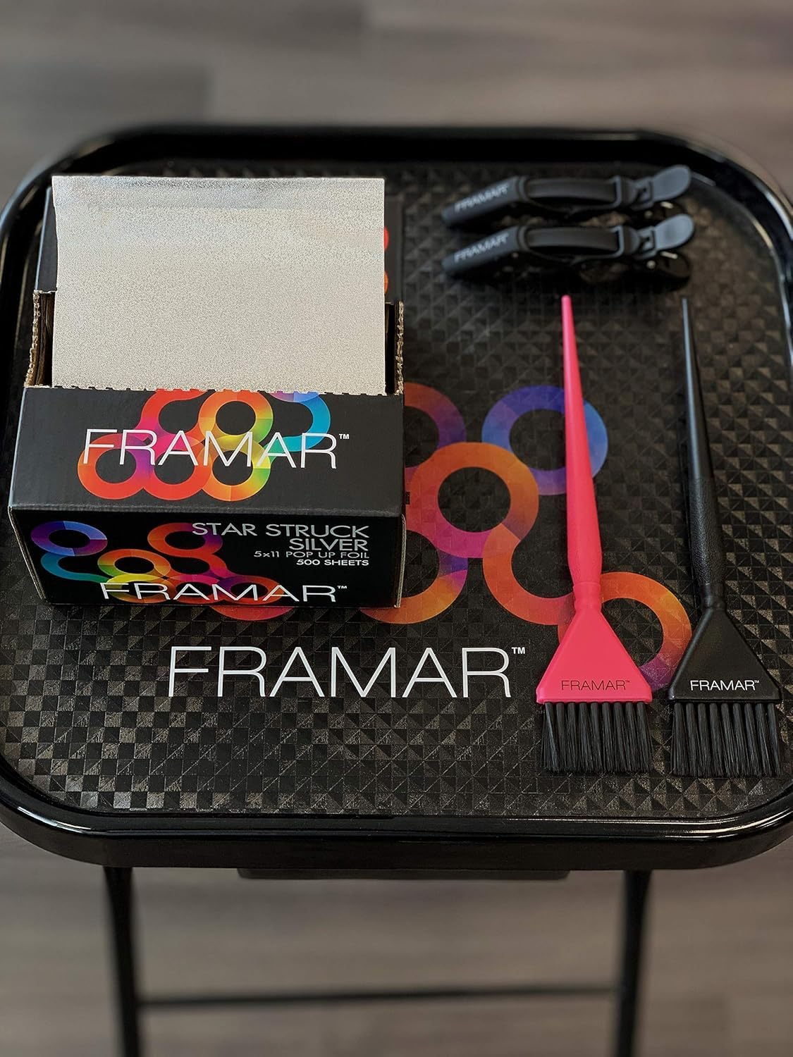 Framar Star Struck - Lámina de aluminio para el cabello, 500 hojas, paquete de 12 unidades