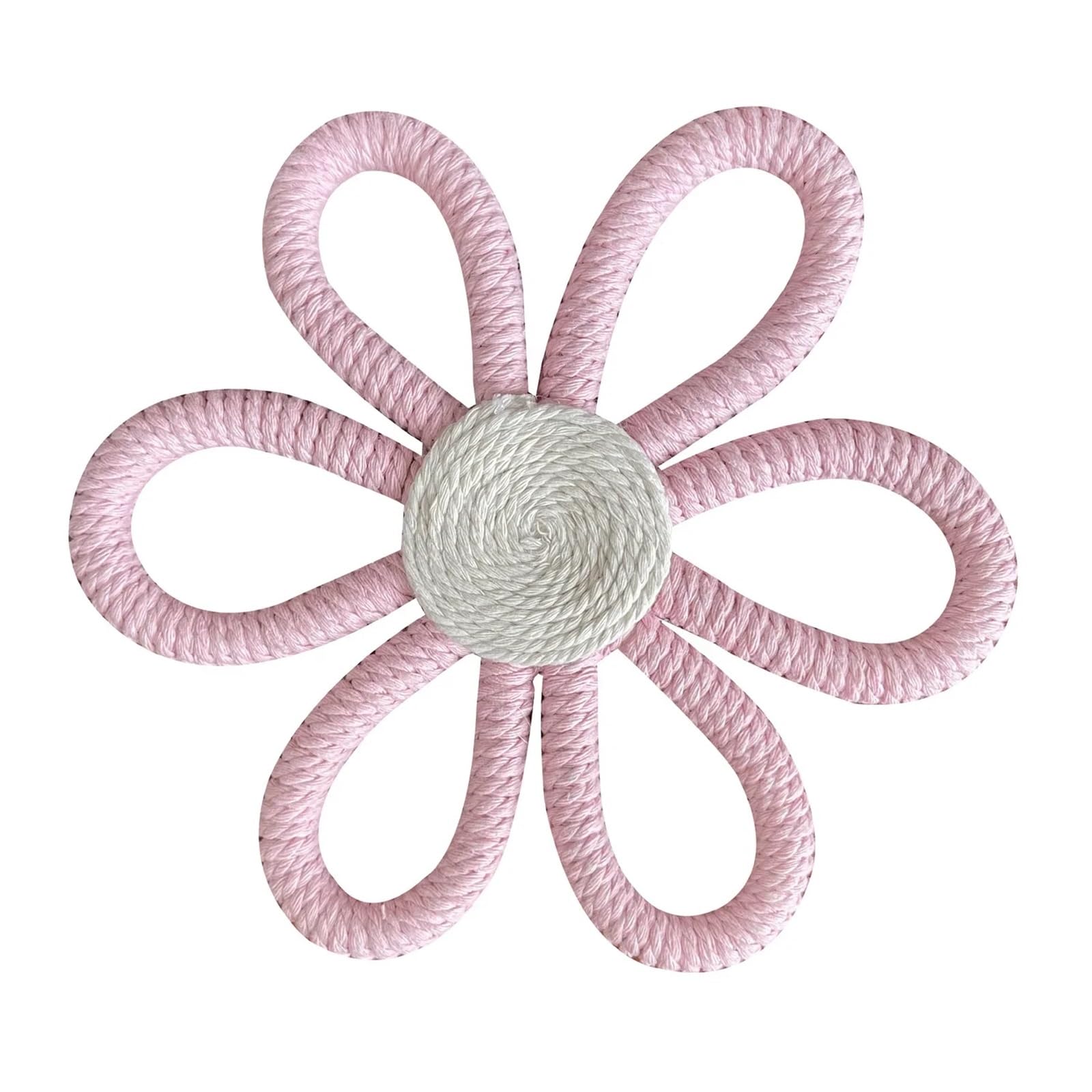 Himscev Light Pink Handmade Colorful Woven Chrysanthemum Wall Decorations - Vibrant Flower Hanging Decor For Home And Nursery(,17Cm)