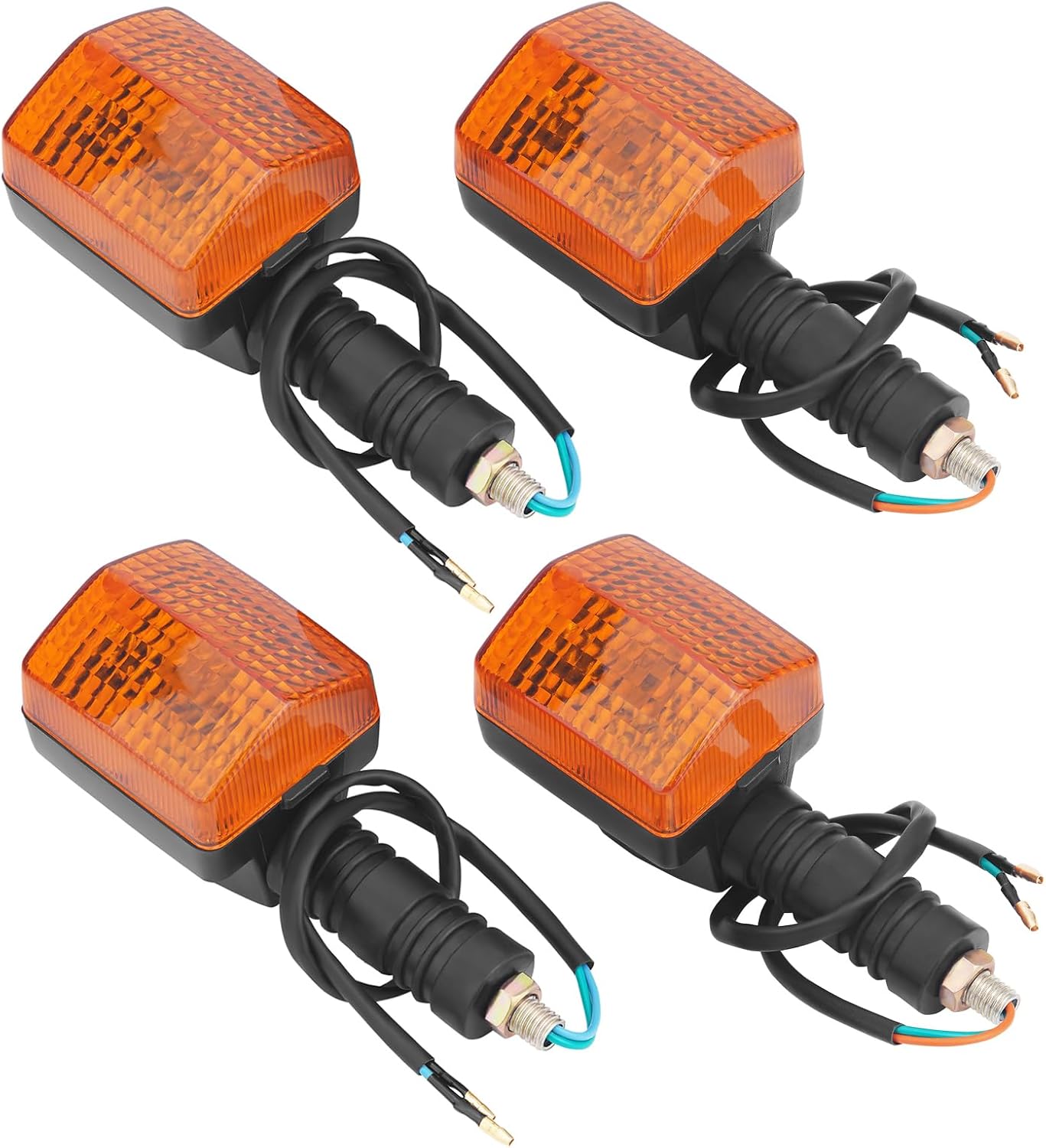 AHL 2 pair Turn Signal Indicator Light 5Y1-83310-70-00 1AE-83310-70-00 Compatible with Yamaha DT200 1988/TW200 TW200E 1987/1989-1992 1994-1996 1998-2000/XT250 1984