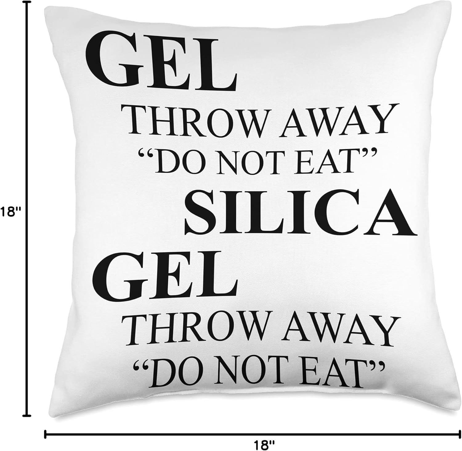 Silica Gel funny fake Silica Gel Throw Pillow