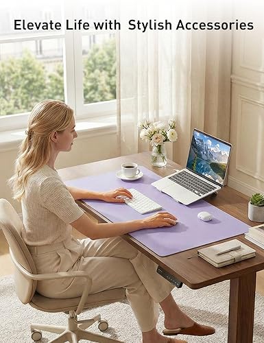 Miniatura 248 de Aothia Tapete protector de escritorio, alfombrilla para mouse, antideslizante, impermeable, de piel sintética, secante de escritorio, para Verde