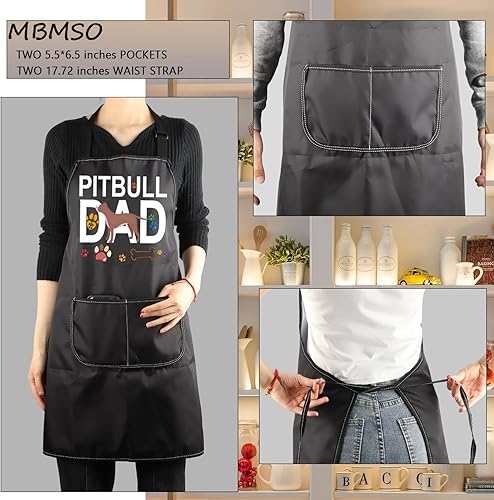 Miniatura 4 de MBMSO Pitbull - Delantal para mamá y papá, delantal Pitbull para mamá y papá, delantal Pitbull para dueño de Pitbull
