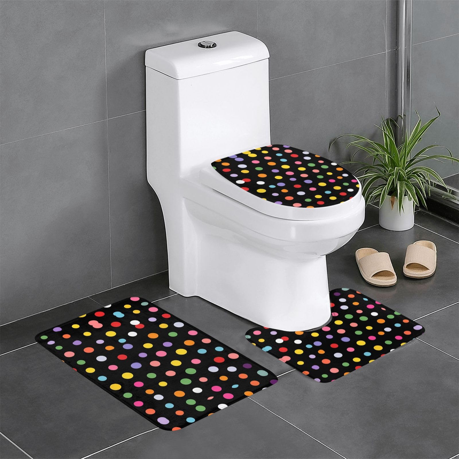 Tapis de salle de bain antidérapant 61x40cm fini les glissades en lot
