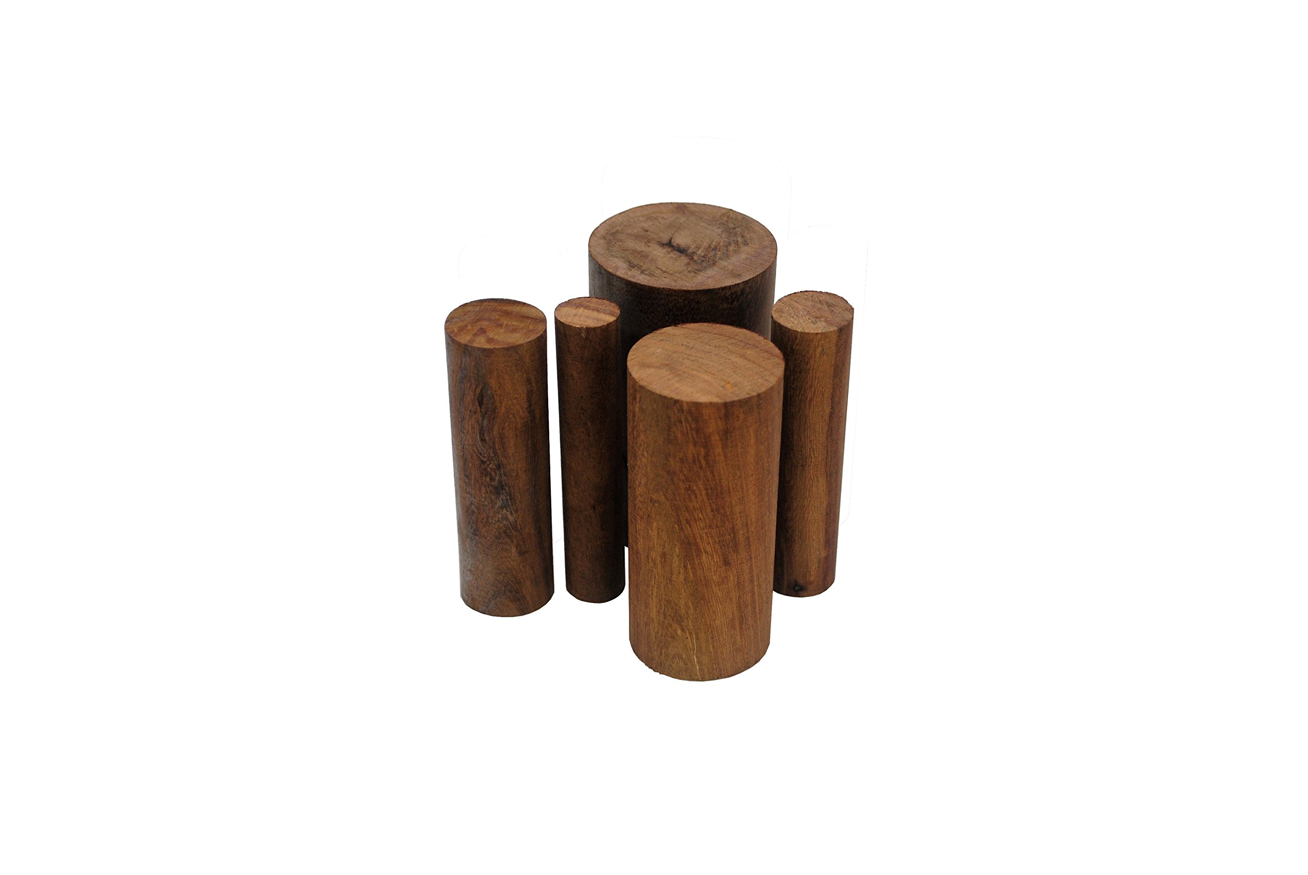 Proops Dark Wooden Dapping Punch Set Of 5, Flat Top, Wood. (J1190) Free Uk Postage