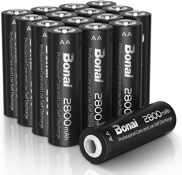 Pilas recargables Bonai AA de 2800 mAh, Ni-MH, de alta capacidad - 1