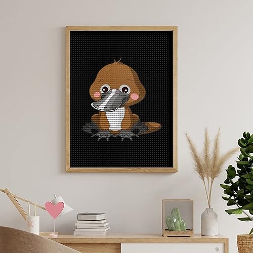 Miniatura 5 de Fun Zoo Platypus DIY 5D Diamond Art Painting Kits Crystal Full Drill Cross Stitch Pictures Arts Craft for Wall Decoration