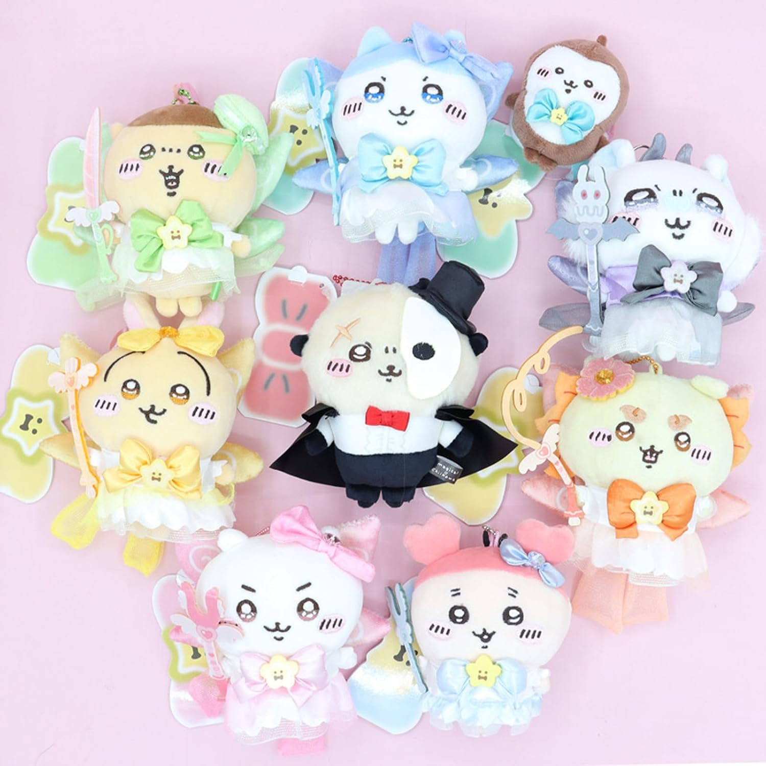 Chikawa Plush Keychain for Backpack, Kawaii Usagi Plush Keychain Accessories Purse Charm Pendant Gift for Women - Image 2