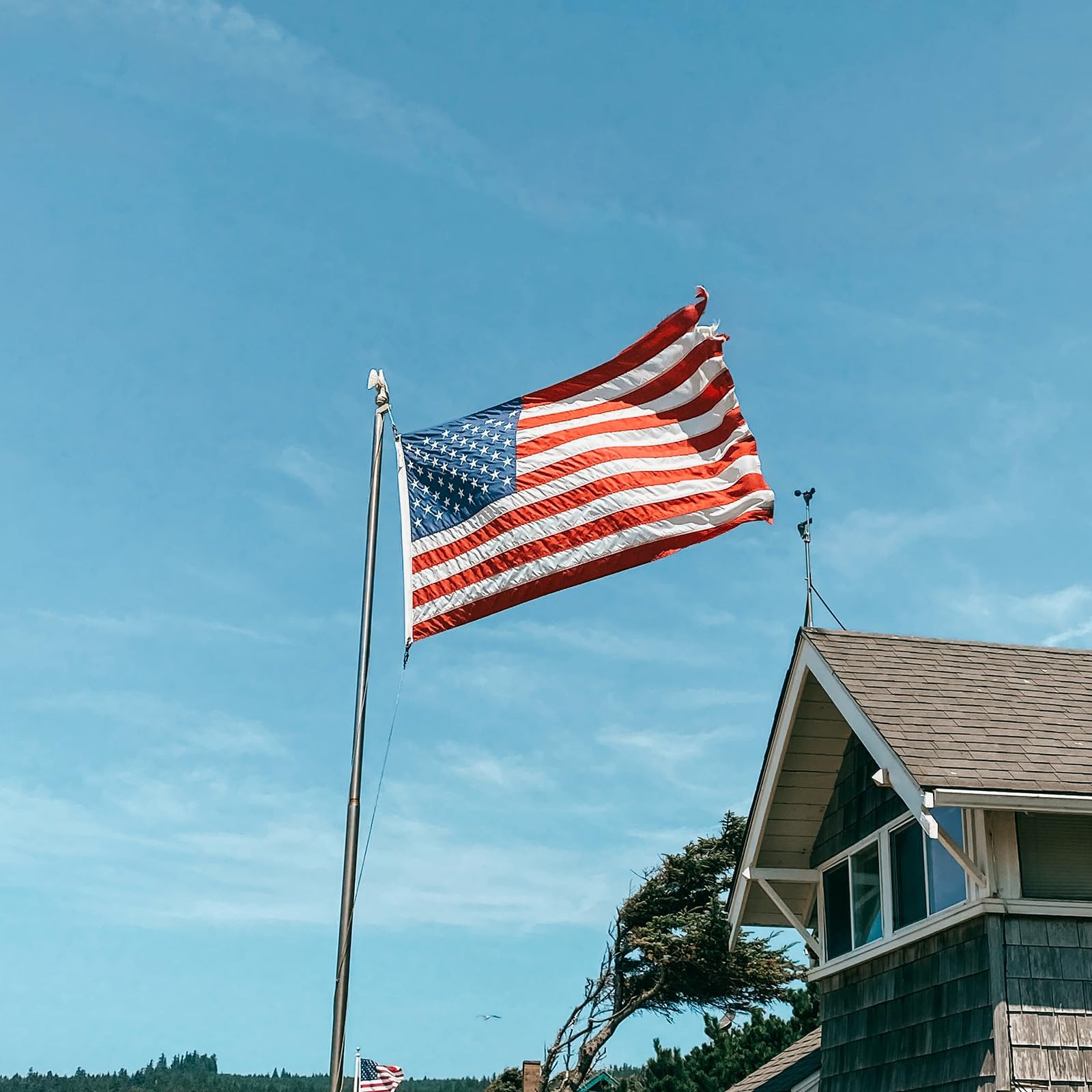 KICHOUSE Mât de Drapeau avec Base, 1, 9m, en Alliage, Assemblé