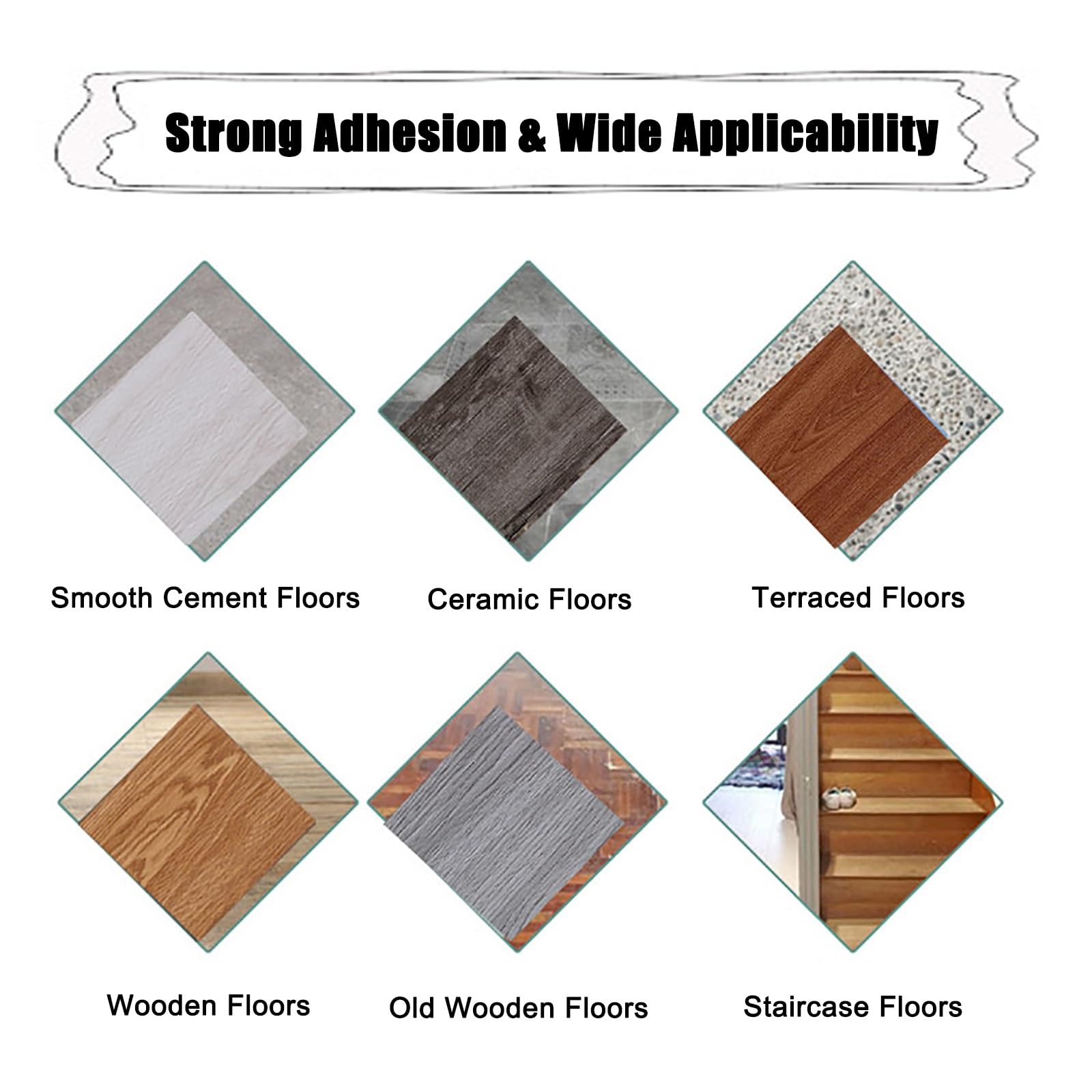Adesivi per pavimento antiscivolo decorativi senza Adesivi per pavimenti in PVC autoadesivi, tappetini in plastica impermeabile e resistente all'usura, adesivi effetto legno per casa/dormitorio(6197)