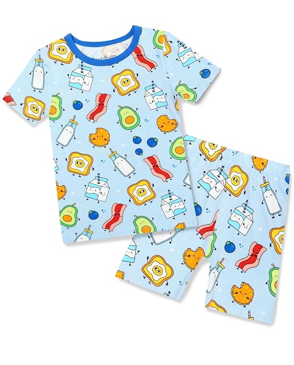 babee Reshinee Bamboo Viscose Toddler Boys Pajamas Set, Short Sleeve Kids by babee Reshinee - Used condition - US$29.43