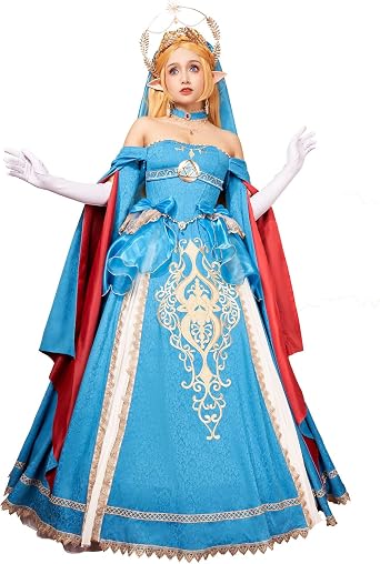 miccostumes Womens Costume Princess Cosplay Wedding Top and Skirt with Veil