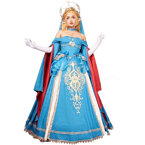 miccostumes Women's Costume Princess Cosplay Wedding Top and Skirt with Veil