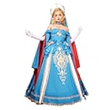 Women's Costume Princess Cosplay Wedding Top and Skirt with Veil