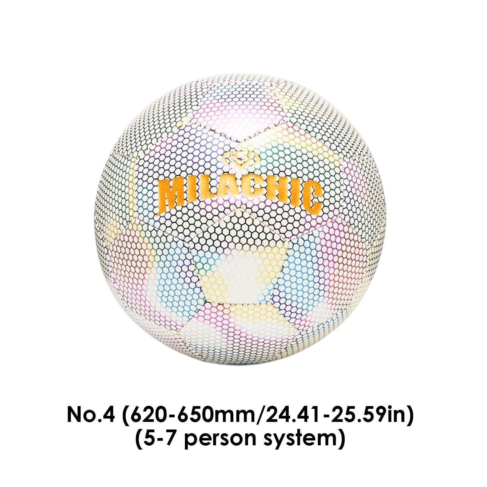 Pallone da Calcio Riflettente Illuminato, Pallone da Calcio | Luminoso per Bambini, Palloni da Calcio Luminosi Riflettenti Portatili, palloni da Calcio Luminosi per Adulti, Ragazze, Bambi