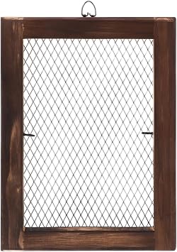 Levemolo Staghorn Fern Hanging Board Wall Mounted Planter for Indoor Plants Air Plant Holder with Wire Mesh Space Saving Wall Decor for Living Room Bedroom Kitchen 13.58 X 9.84 X 0.78 in