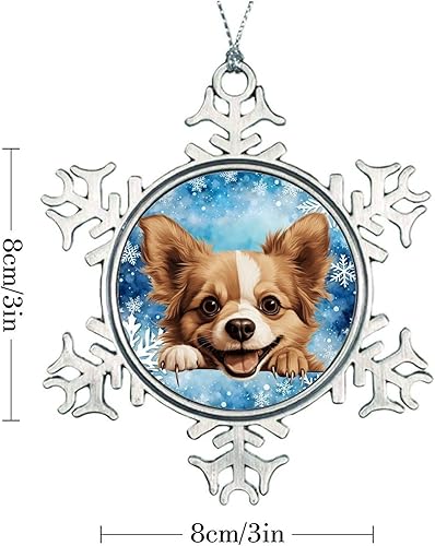 Miniatura 4 de CowkissSign Juguete ruso de Navidad Adorno de copo de nieve Juguete ruso Lindo Divertido Peeking Perro Cachorro Decoración de Navidad Adornos de