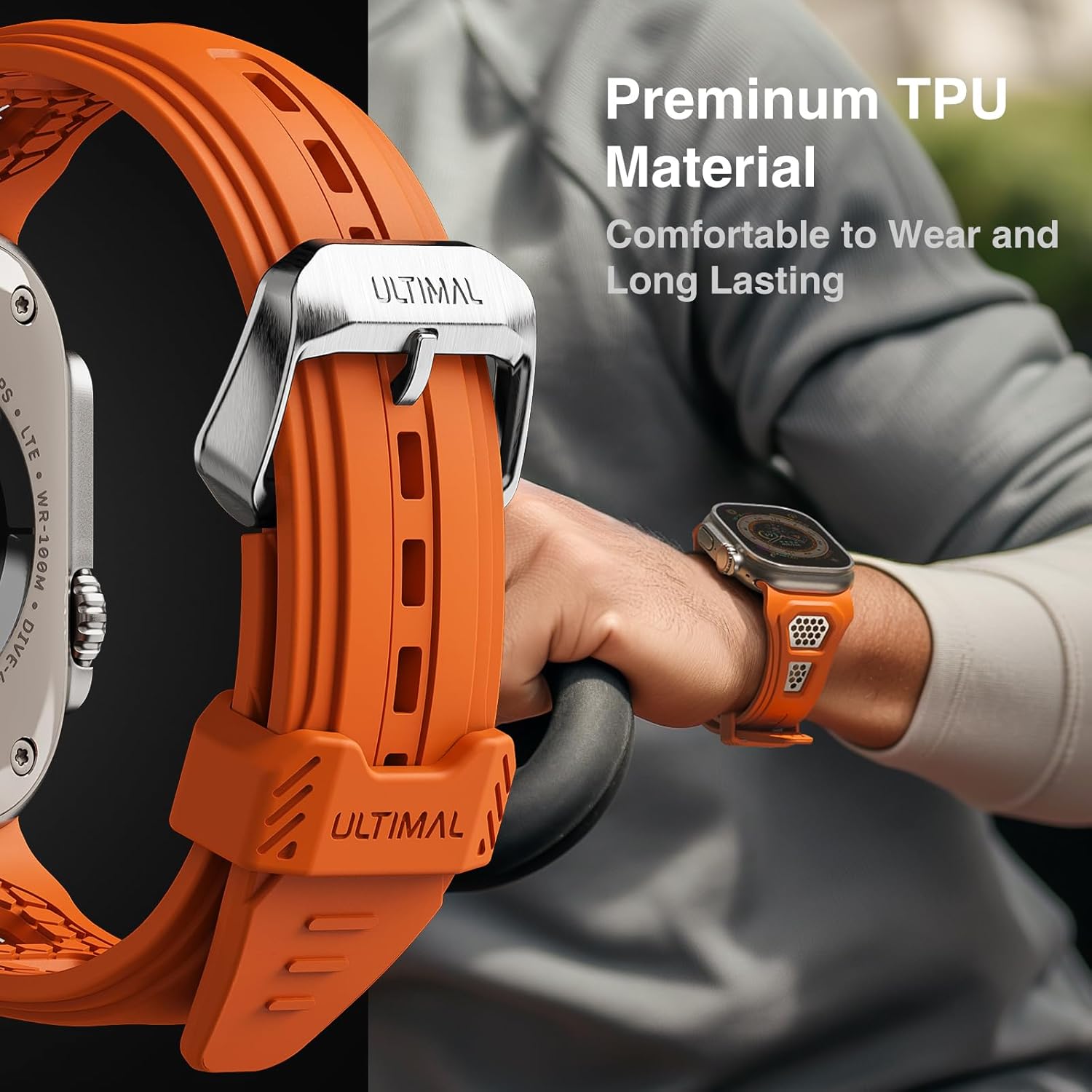 ULTIMAL Compatible with Apple Watch Band 49mm 45mm 44mm 42mm, Metal Spots Design for iWatch Series 9/8/7/6/5/4/3/SE/SE2/Ultra/Ultra 2