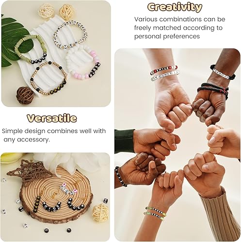 Miniatura 6 de FZIIVQU 1120 cuentas de letras cuadradas acrílicas, cuentas de letras A-Z de 0.236 x 0.236 pulgadas con número de color, cuentas de cubo de amor,