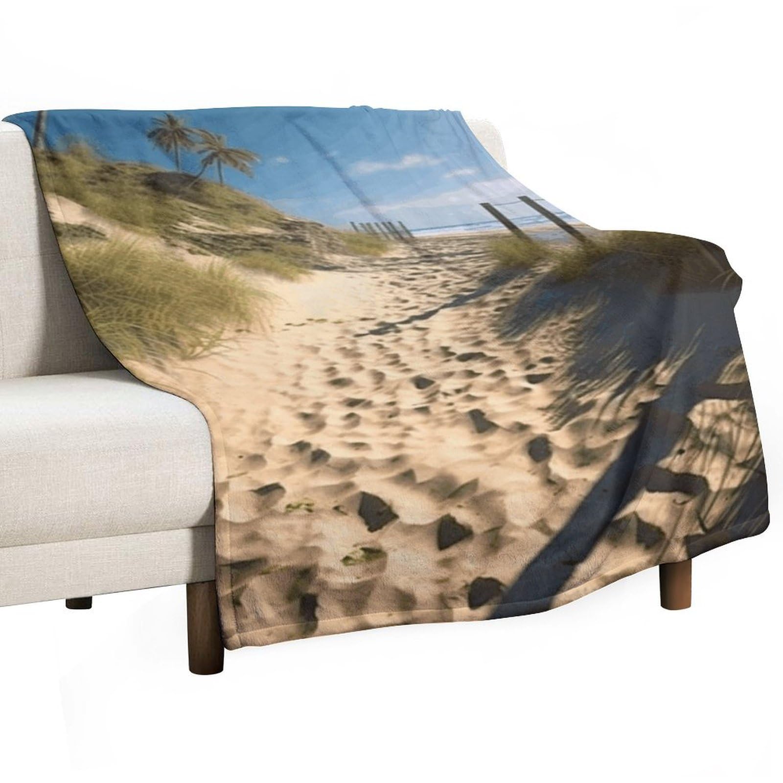 Couverture flanelle plage 100x150 cm plaid léger