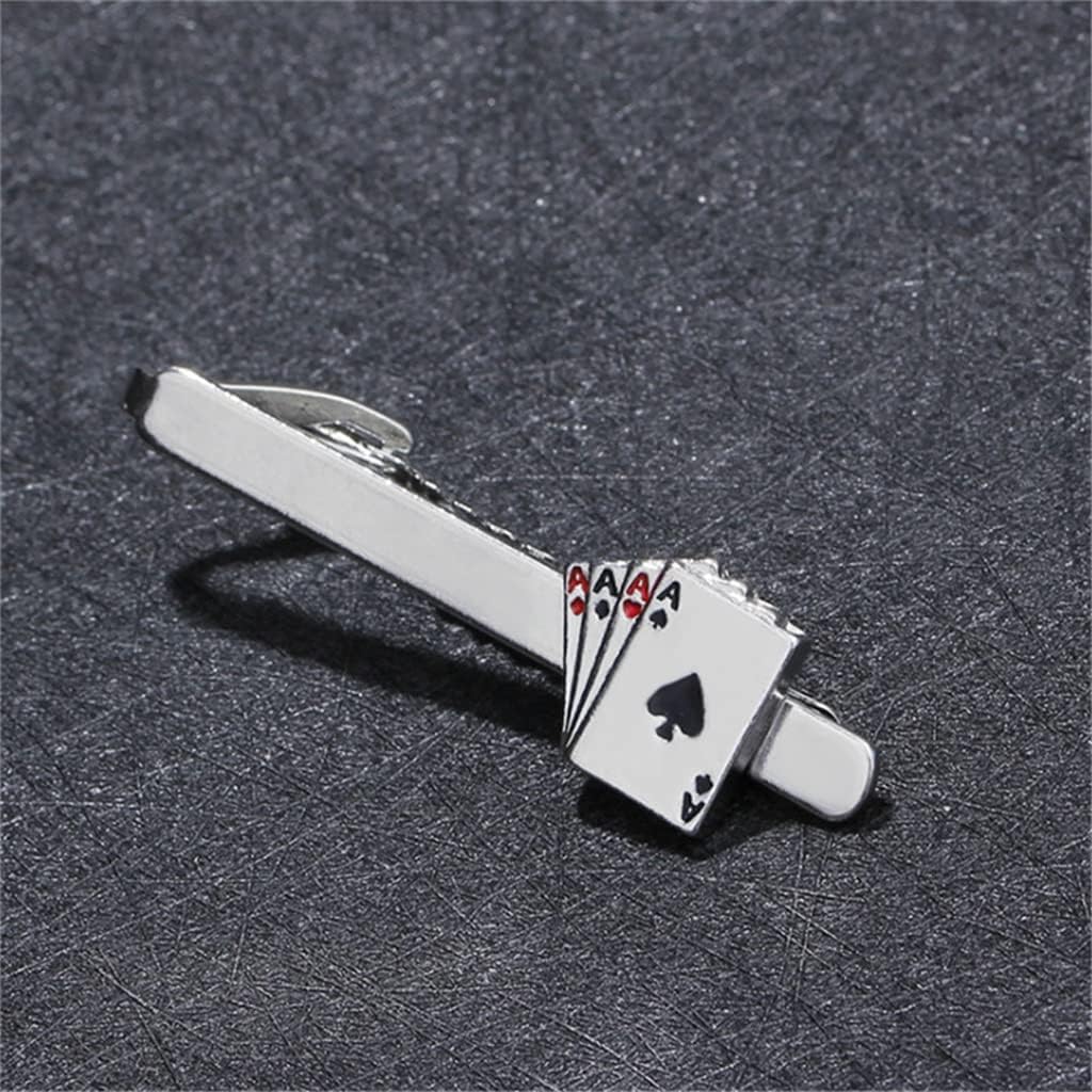 Enamel Poker a Tie Bar Clips for Men Shirt Musical Note Wedding Gift Jewelry