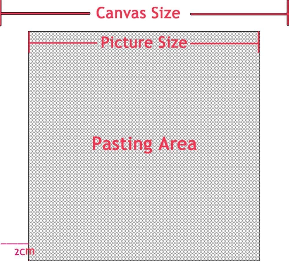 5Pcs/Lot 30x40CM Diamond Painting Canvas with Glue, Round/Square Blank Grid Canvas Empty for Customized Projects