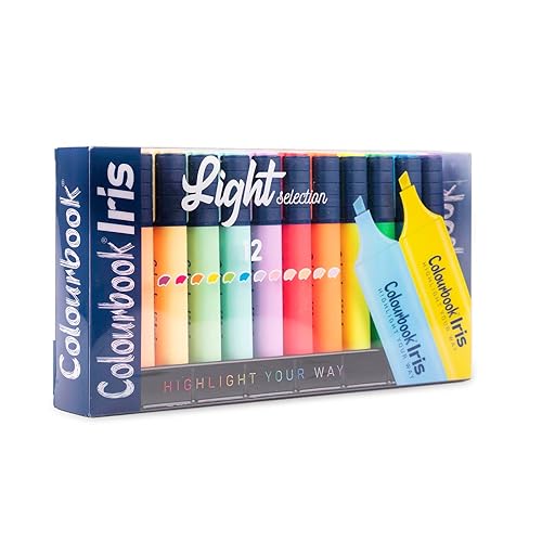 Colourbook Set 12 Evidenziatori Iris Light Selection, 6 Fluo E