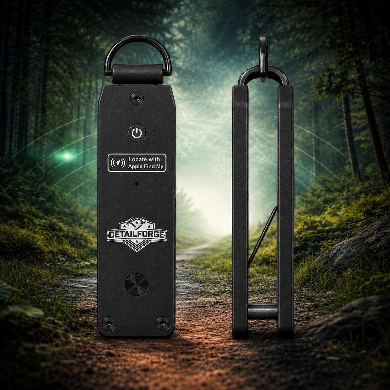 Air Key Schlüssel-Organizer für bis zu 4 Schlüssel, kompatibel mit Apple Find My, mit Bluetooth-Suchfunktion und akustischem Signal (Black)